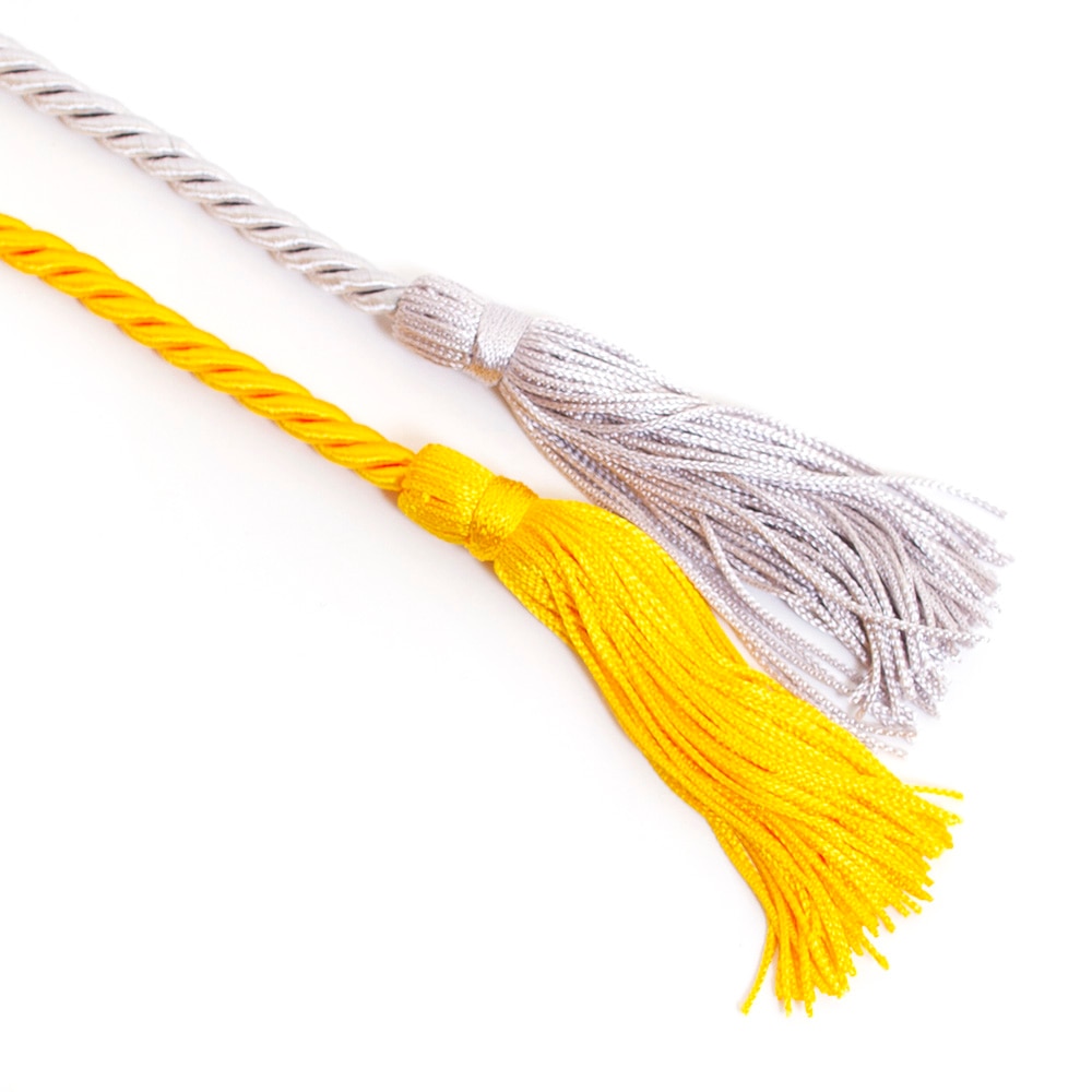 Ducks Spirit, Josten's, Honor Cord, Grad, Double Cord, 345111, Silver-Gray/Gold
